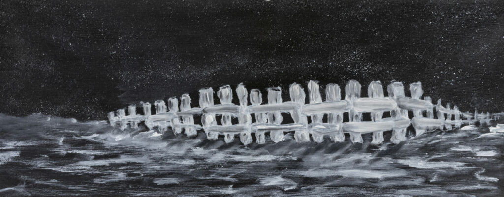 O céu do Pampa, 2018 Série Um Gaúcho acrílica sobre tela 25 x 63 cm