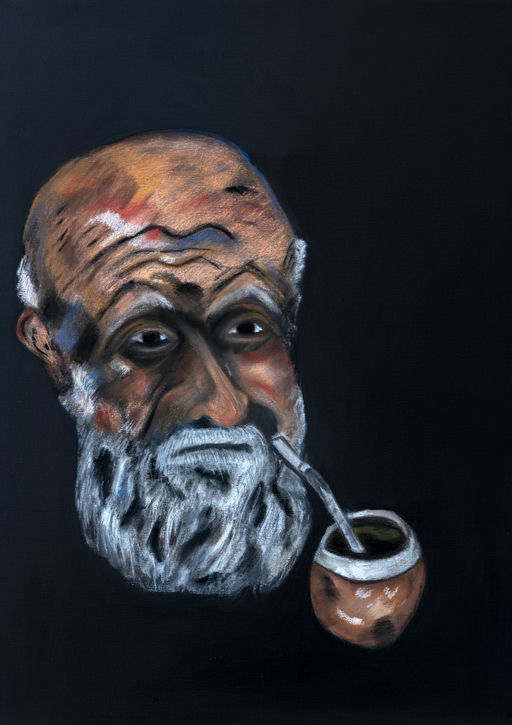 Hescremêncio, 2018 Série Um Gaúcho pastel acrílica sobre tela 70 x 50 cm