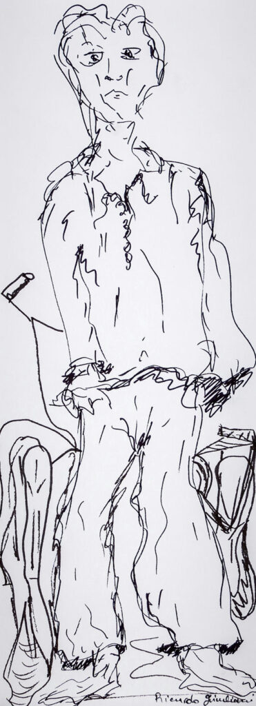 sem título, 2014 Série Andanças nanquim sobre papel 29,5 x 11 cm