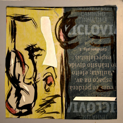 Ciclovia, 2014 Série TransAparente grafite e giz sobre chapa de RX 10 x 10 cm