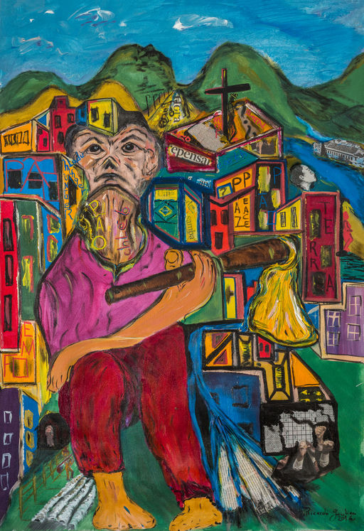 Fome de Paz, 2016 Série Um Gaúcho Acrílica e colagem sobre tela 75 x 55 cm