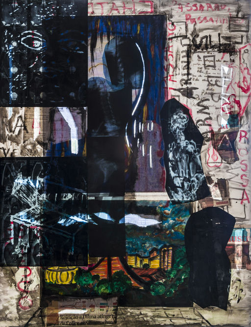 sem título, 2015 Série TransAparente nanquim, chapa de raiox sobre plástico polionda e backlight 132 x 100 cm