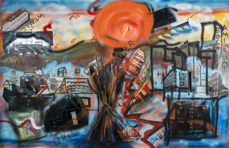 sem título, 2015 Série TransAparente lápis de cor, nanquim e colagem de chapas de RX sobre papel