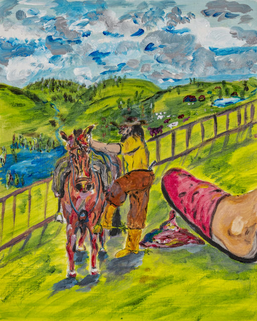 Volto, 2018 Série Um Gaúcho acrílica sobre papel 38 x 28 cm