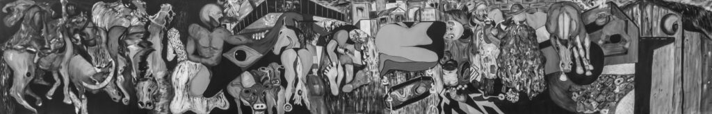 Boa Ventura I, 2018 Série Um Gaúcho acrílica sobre tela 163 x 1000 cm